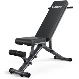 BARWING Adjustable Weight Bench Workout Bench, 1000 LB Heavy Duty Incline Decline Bench for Home Gym, Easy Assembly Foldable Training Lifting Bench, Ultra Short Gap New Version