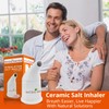 NATURAL SOLUTION Ceramic Salt Inhaler with 2 Himalayan Pink Salt