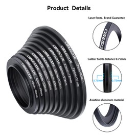 10Pcs Filter Ring Adapter Set, Lens Filter Metal Stepping Rings Compatible All Brands UV ND CPL (43-46mm,46-49mm,49-52mm,52-55mm,55-58mm,58-62mm,62-67mm,67-72mm,72-77mm,77-82mm)
