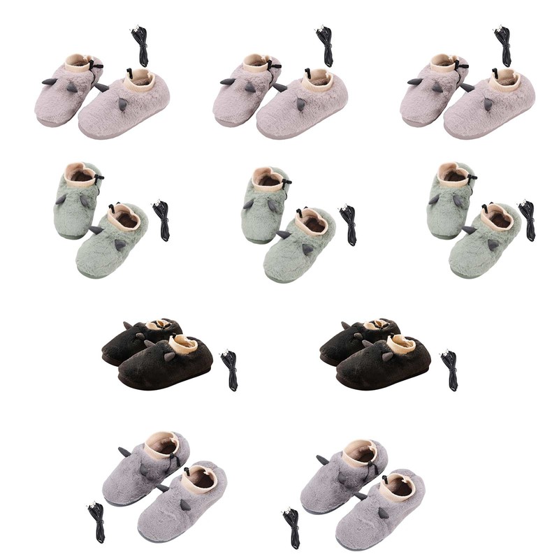 Heated Feet Warmer USB Short Plush Detachable Heating Feet Warmer