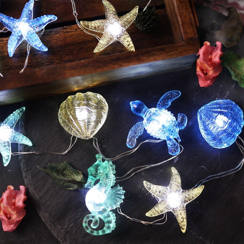 Nautical String Lights Sea Life Ocean Fairy Lights Plug in