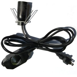 Himalayan Salt Lamp Cord Original Replacement Cord with Dimmer Switch,E12 Candelabra Screw Base Hanging Light Bulb Extension Cord Adapter with 59 inch Wire (Black)