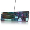 surmen Full Size Creamy Keyboard with Number Pad, 104 Keys