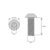 M6 (6mm x 20mm) Hex Socket Button Head Screws -