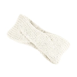 Neverless® Women's Knitted Winter Knot Ear Protection Knitted Headband, 12006 cream