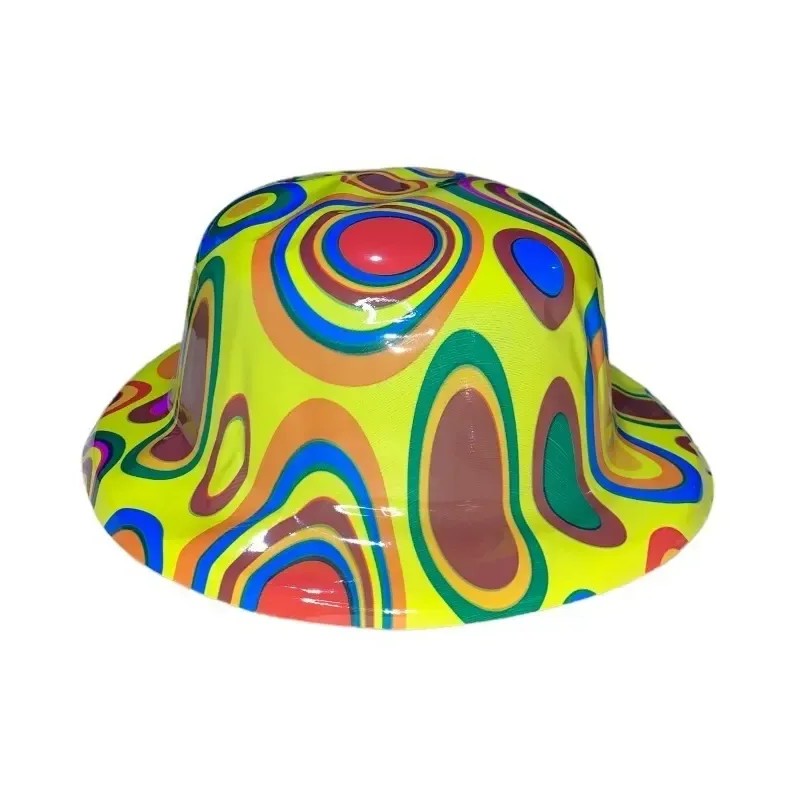 10 Sombrero Bombin Neon Plastico Fiesta Boda Evento Batuca