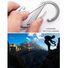 ALPLAKE ® - Pack of 4 Material Carabiners, Double Carabiner,