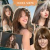 TESSHAIR Bangs Hair Clip Human Hair, 100% Remy Human Hair,