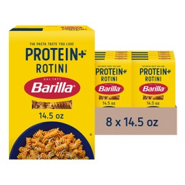 BARILLA Protein+ (Plus) Rotini Pasta, 14.5 Ounce - plant based pasta - Made from Lentils, Chickpeas & Peas - Non-GMO, Kosher Certified and Vegan
