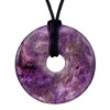 Morella Ladies' Necklace 80 cm with Doughnut Gemstone Pendant in