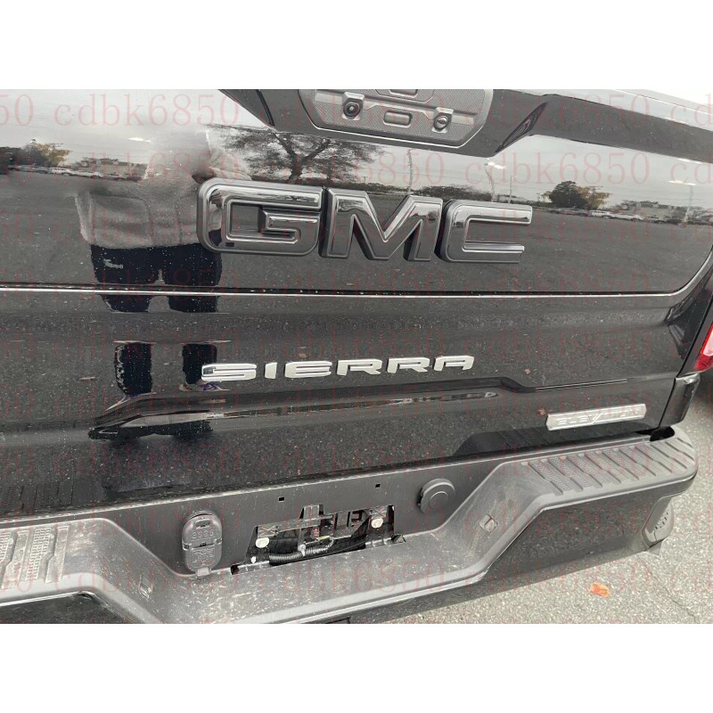Auto Front Rear Gloss Black Emblem Overlay 2019-2022 GMC Sierra