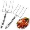 KAYCROWN Turkey Lifter Forks, Stainless Steel Poultry Lifters Set of