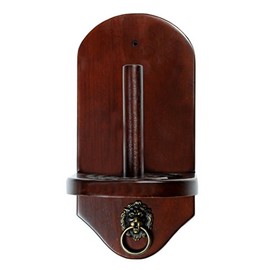 Iszy Billiards Wall Mount Pool Table Cone Chalk Holder, Mahogany Finish