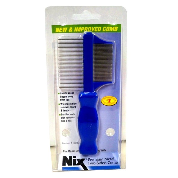 Nix Premium Metal Two Sided Lice& Nits Remover Comb 1 EA (PACK OF 2)