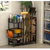 keomaisyto Garden Tool Organizer with Basket, 3 Tier Yard Tool