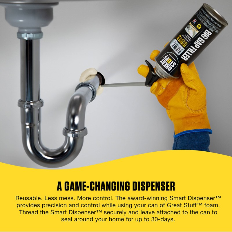 Great Stuff 99108860 Smart Dispenser Big Gap Filler, Cream