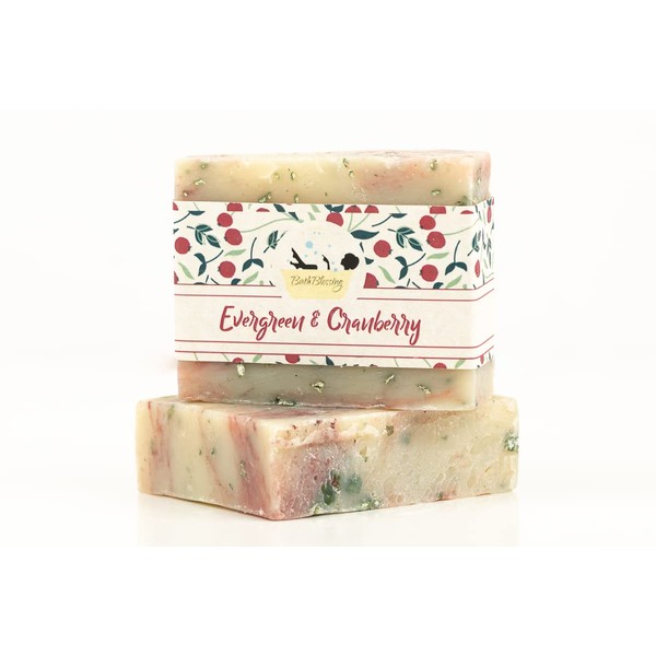 Bath Blessing Evergreen and Cranberry Soap