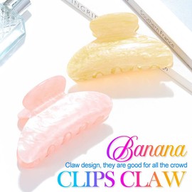 Fashey Acrylic Claw Clips Pink Hair Clip Cute Medium Claw Hair Clips Hair Accessories for Women (pink+khaki)