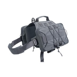 EXCELLENT ELITE SPANKER Tactical Military Dog Saddle Bag Harness Saddlebag Backpack for Medium Large Dogs(Grey,M)