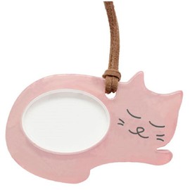 Lente PR-014-3 Pendant Magnifier Sleeping Nyan Cute Cat Magnifier Also Makes a Stylish Gift for Mother's Day, Respect for the Aged Day, Birthday, etc. (Cat Pink)