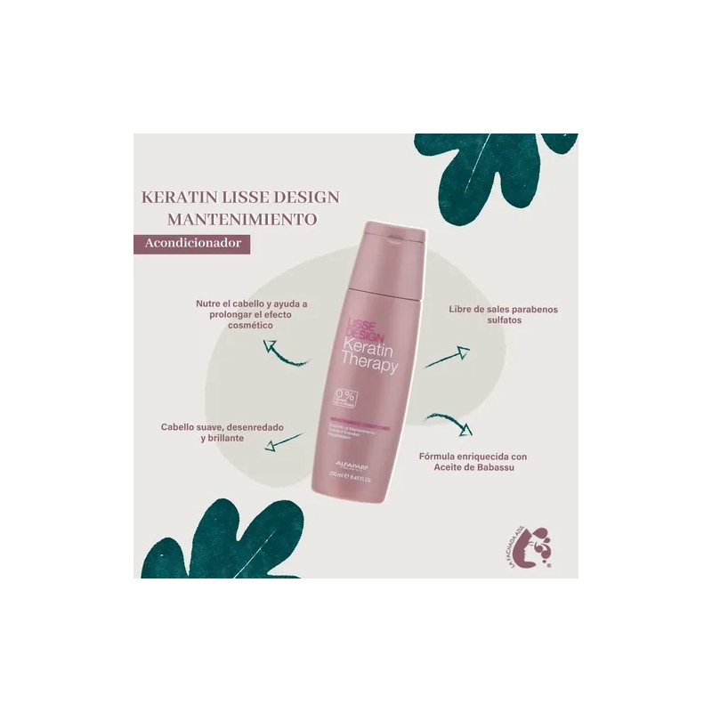 Alfaparf 2 Shampoo 1 Acondicio. Lisse Design Keratin Mante