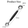 ApexPine 2 Pcs Double Head Stainless Steel Melon Baller Scoops