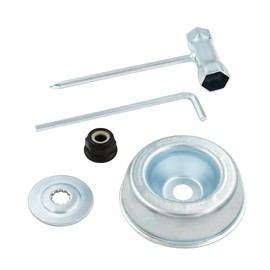 TopHomer Lawnmower Blade Adapter Kit Rider Plate Collar Nut L-Wrench Strimmer Attachments Compatible with Stihl FS120 FS130 FS130R Maintenance Kit
