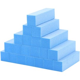 Paquete de 20 limas de uñas para lijar, lima de uñas, pedicura, grano 60/100 (Bue)