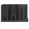 MyGift Modern Black Metal Mail Holder Countertop Organizer with Cutout
