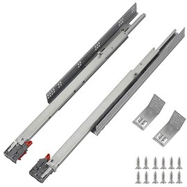 OCG Undermount Drawer Slides 21 inch (1 Pair), Full Extension Soft Close Concealed Drawer Runners, Come W/ Mounting Screws and Brackets, 1 Pair