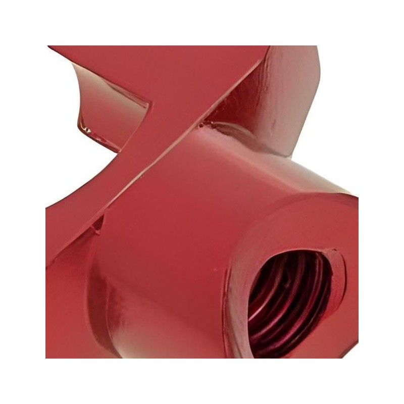 Brake Cable Adjuster Set Aluminium Red Universal Wing Nut Pulley