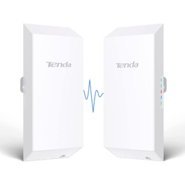 Tenda O1 Outdoor Wi-Fi Access Point 2.4GHz 300Mbps, Outdoor Access Point with 8dbi Directional Antenna, 500m Transmission Range, Auto-bridging, Waterproof