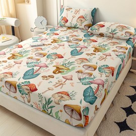 LweiPsqLin - Sábana bajera ajustable tamaño Queen, sábana de microfibra cepillada con bordes elásticos de 15 pulgadas de profundidad, resistente al encogimiento y a la decoloración, ropa de cama con