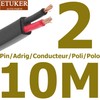 ETUKER 2 Pin Trailer Cable 10M 2x0.75mm² Trailer Cable 2Core