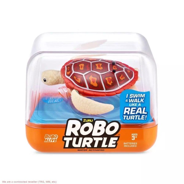 Robo Turtle Robotic Swimming Turtle Pet Toy - Orange by