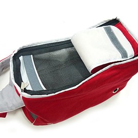 Red Boxy Messenger Bag Dog Carrier