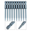 10pcs 1/4inch Hex Shank 65mm S2 Alloy Steel Five Star