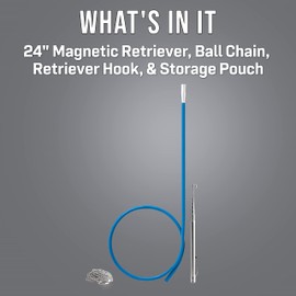 Jonard Tools MRS-24 MagneTriever™ Magnetic Retrieval System Kit with Flexible Magnetic Retriever, Retrieval Hook, & Ball Chain