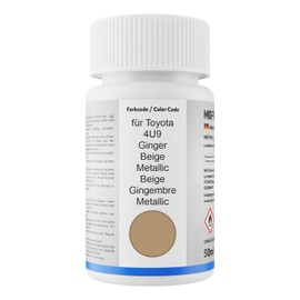 MG PRIME Autolack Lackstift Set für Toyota 4U9 Ginger Beige Metallic/Beige Gingembre Metallic Basislack Klarlack je 50ml