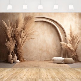 APROPHIC 2.1 x 1.5 m Boho Photo Background, Pampas Grass, Natural Landscape Photo Background, Vintage Art Decoration, Suitable for Photo, Birthday Parties, Photo Walls, Portrait Background