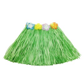 LKQBBSZ Kid's Hawaiian Hula Grass Skirts for Luau Party, Birthdays, Prom Dress, Celebration Party (Green)