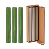 KONNI Green Beeswax Taper Candles, 0.87 inch x 7.87 inch