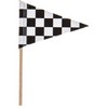 Checkered Flag Race Car Cupcake Toppers Food Picks Party Black White Pack of 24