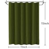 Tititex Olive Dark Green Crumpled Shower Curtain, Textured Heavy Duty