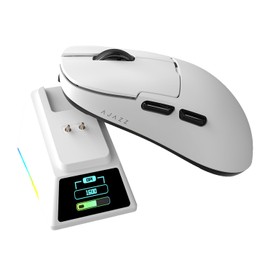 DAIDAI AJAZZ AJ159-APEX Wireless Mouse 2.4G Wired BT|RGB Magnetic Screen Charging Dock|Lightweight|42K Optical Tracking|400mAh Battery |PAW3950APEX Sensor.