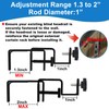 LAZTZQ Outside Mounted Blinds Curtain Rod Bracket Attachment, 1.3 -