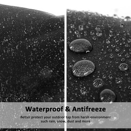 Dokon 2Pcs Outside Tap Cover for Winter, Large Outdoor Tap Covers Will Protect Your Outside Tap, Waterproof & Thickened Tap Jacket, Tap Cosy Cover Protects Your Tap from Freezing Bursting - Black