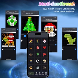 Wonder Solar Christmas LED Curtain Lights Outdoor Smart String Lights 540 LEDs, Christmas DIY Lighting Modes Decorative Curtain Lights for Yard, Patio, Party Wedding Yard Home 6.5FT*5FT