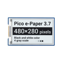 waveshare 3.7inch E-Paper E-Ink Display Module for Raspberry Pi Pico 480×280 Pixels Black/White SPI Interface Support Partial Refresh