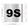 Apartment number 9S sign - UNIT NUMBER 9S SIGN (SILVER,